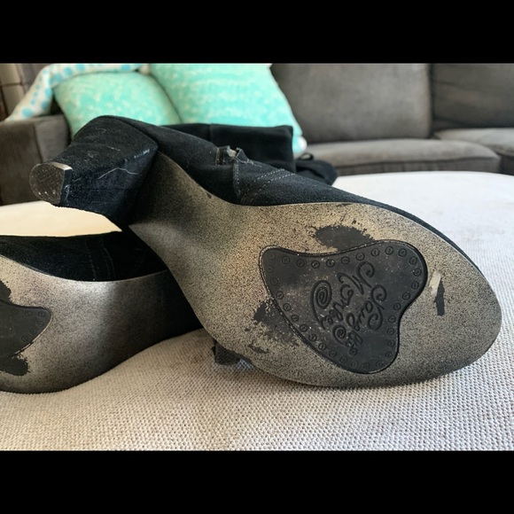 Naughty Monkey tall black suede boots. - Picture 8 of 8